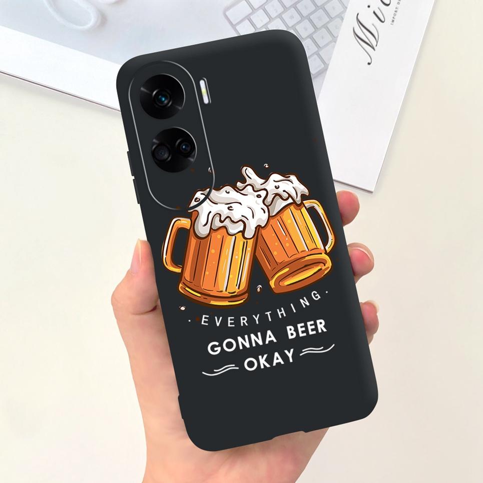 Для чехла Funda Honor 90 Lite Honor 100 Pro Honor100 5G Задняя крышка Узор Астронавт Корова Чехол Мягкий силикон Huawei Honor90 Lite