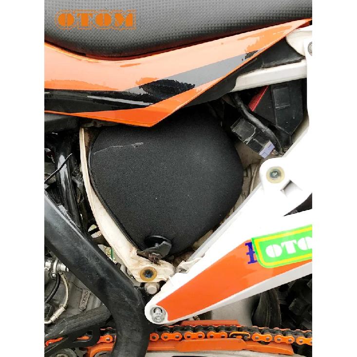 OTOM High Flow Dual Foam Sponge Air Filter Bracket Dust Cover Motorcycle Air Cleaner Dirt Bike Filter For KEWS K16 KTM Husqvarna