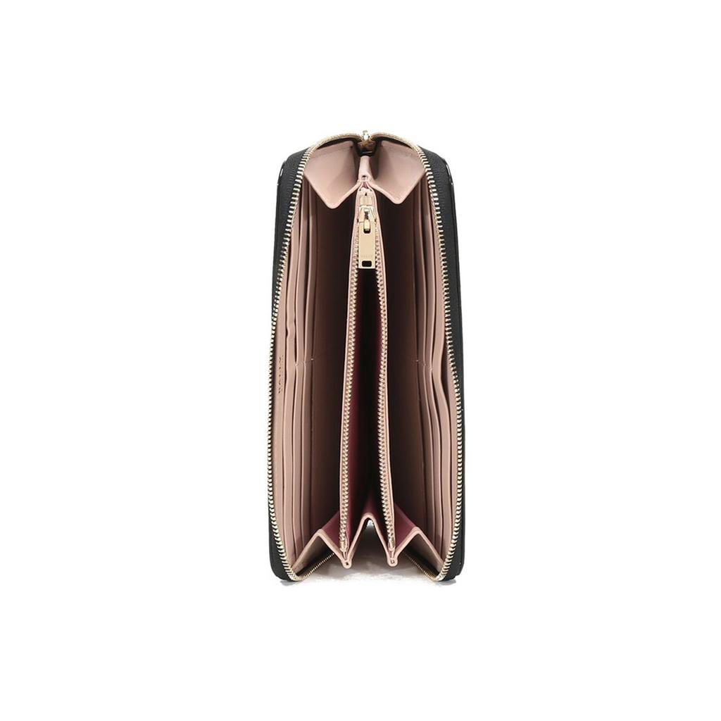 Bally Кожаный длинный кошелек Женские кошельки Черный CROVENOR-W-110