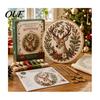 Набор для вышивания Christmas для начинающих, с напечатанным рисунком, полный комплект, арт и наборы инструментов для взрослых, праздничный настенный орнамент