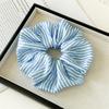 New Korean Striped Headband Trendy Simple Elastic Hair Band Blue Color Style Hair Loop For Women Hair Accessories Girls Ponytail Tie