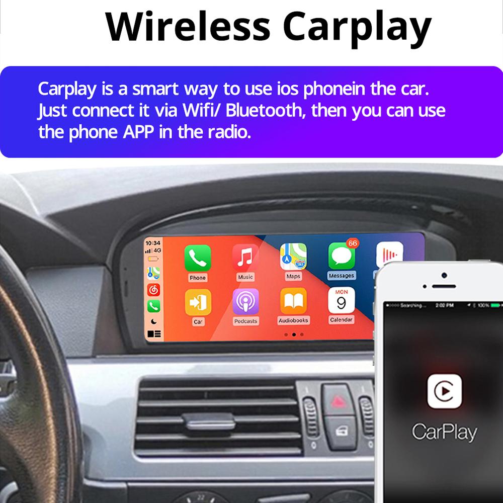 8,8-дюймовый беспроводной автомобильный радиоприемник Carplay для BMW 3 Seires E90 LHD 2006-2012 CCC CIC система Android 13 GPS мультимедийный видеоплеер FM BT