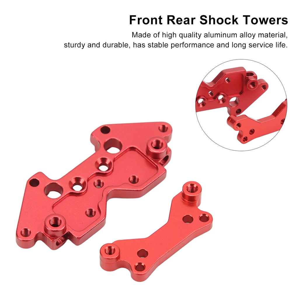 Front Rear Plates Aluminum Alloy Front Rear Shock Towers for HBX 1Celsius18 18859E 18858E 18857E SUV