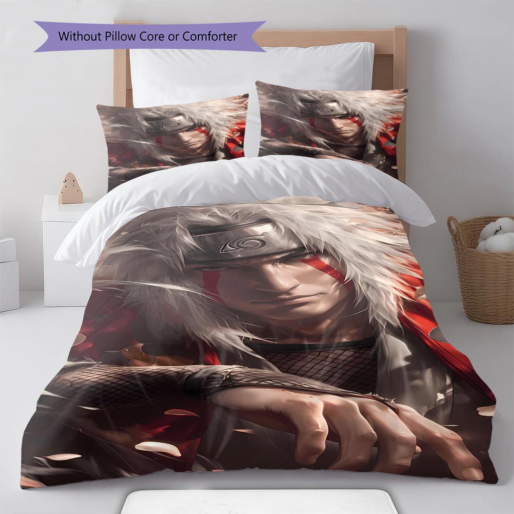 Наруто Улыбающийся Большие Глаза Комплект Постельного Белья Аниме Пододеяльник Полиэстер Мягкий Комплект Постельного Белья -QJY