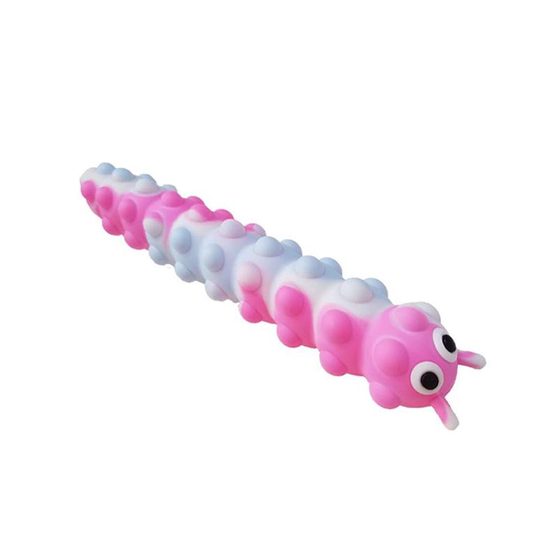 Suction Cup Caterpillar Stress Relief Toy Squeeze Fidget Toys Novelty Funny Decompression Gift