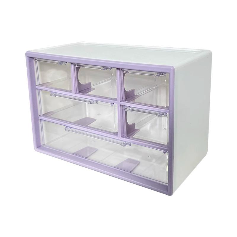 Прозрачный органайзер для украшений и аксессуаров для волос из девяти сеток для хранения на рабочем столе