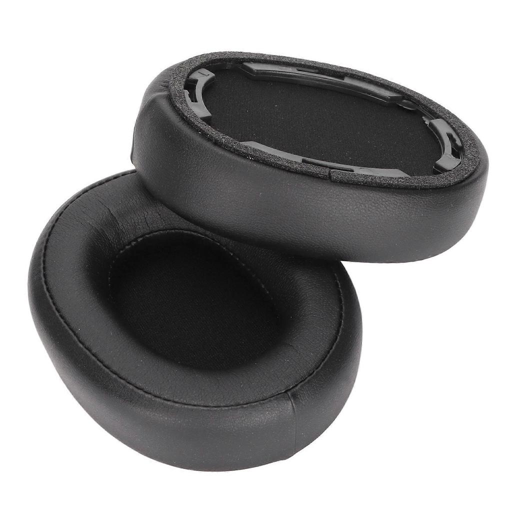 Headphone Cushions Soundproof Memory Foam Soft Protein Leather Replacement Cushions for ATH SR50 Black