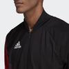 adidas Спортивная Повседневная Минималистичная Куртка на Молнии Мужские Куртки Черная Красная GF0316