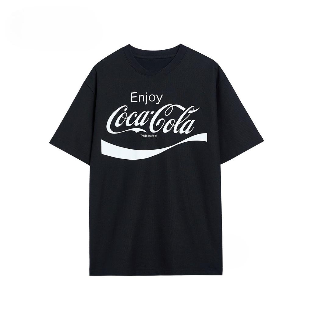 Модный Повседневный Красный Футболка с Логотипом Буквой Coke Роскошный Бренд Мужская и Женская Верх
