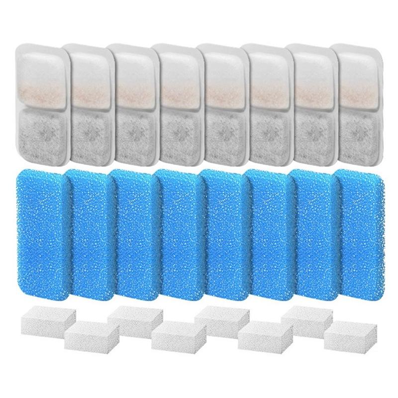 Cat Water Fountain Filters For Oneisall Automatic Pet Water Fountain Replacement Filters And Sponges-ABSW