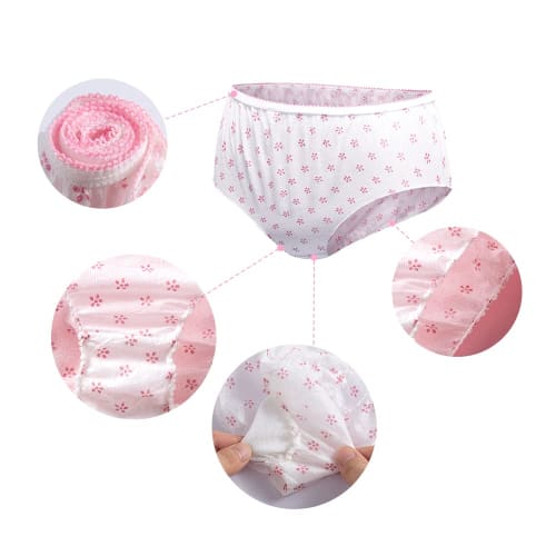 Travelcare 35-Count Women's Disposable Underwear, Nonwoven, for Travel, Business Trips, Hospitalization, Pregnancy, and Menstrual Use, XL