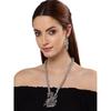 Shining Diva Fashion Последний стильный традиционный набор украшений из окисленного серебра для женщин