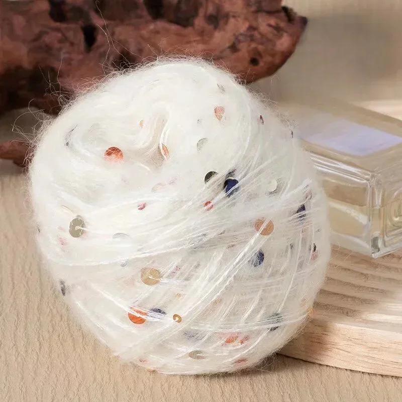 50 г Крупные Блестки, Мохеровая Пряжа, Супер Мягкая Пряжа, Шапка, Свитер, Шарф, Шарф Ручной Вязки DIY, Палочка, Спицы DIY Вязание Крючком