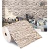 10m 3D Self-Adhesive Wallpaper Continuous Waterproof Brick Wall Stickers Living Room Bedroom Children's Room Home Decoration