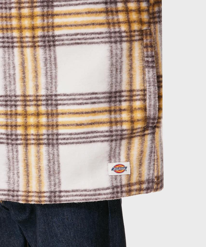 DICKIES Relaxed Plaid Long Sleeve Shirt Cream