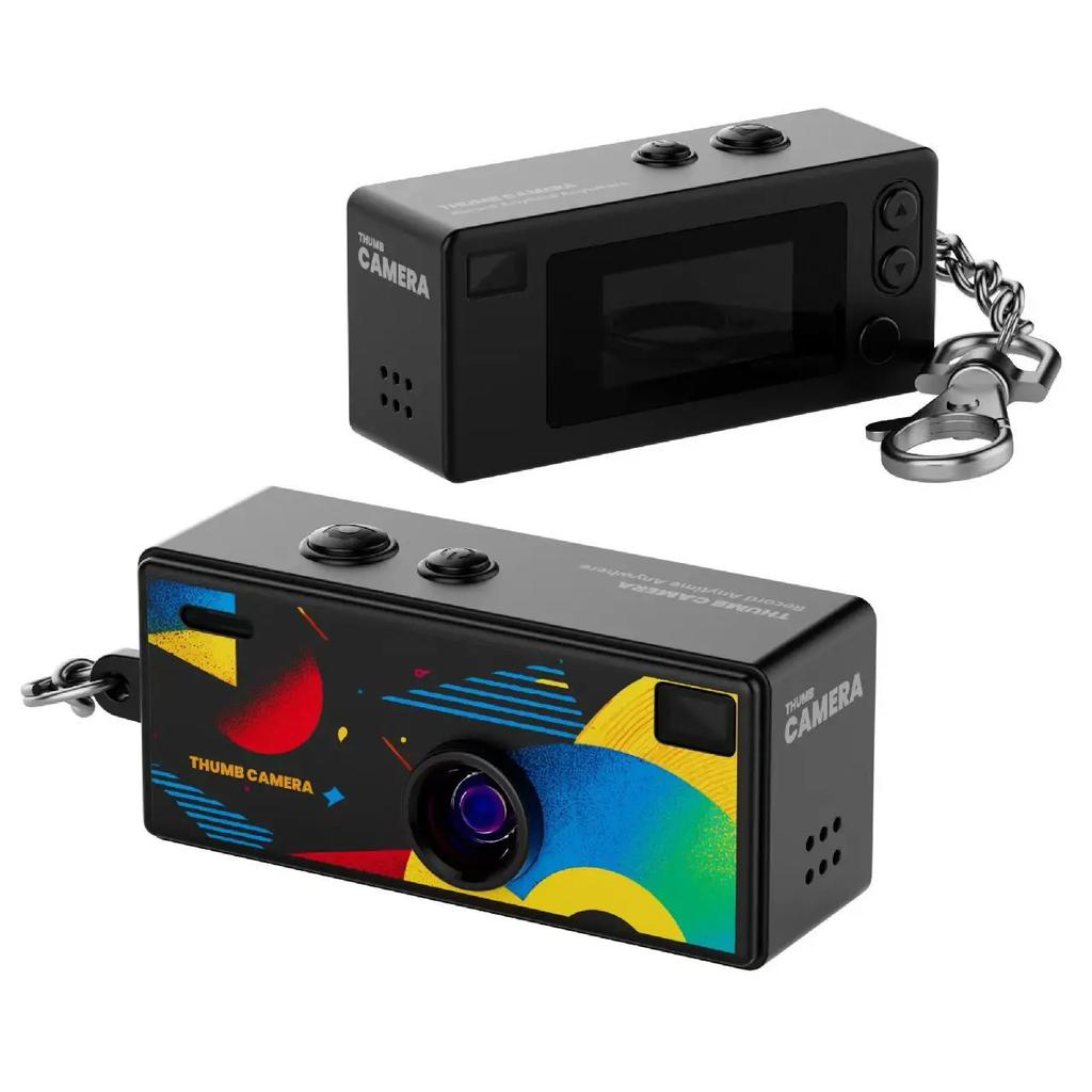 Мини брелок-камера с 1080P HD видеозаписью и широкоугольным объективом 130 градусов TFT ЖК-дисплей для студентов 2025