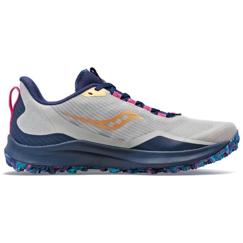 SAUCONY Peregrine 12 Амортизация, Износостойкие Кроссовки с низким верхом для бега по пересеченной местности Мужские Серо-синие Амортизация Saucony S20737-40