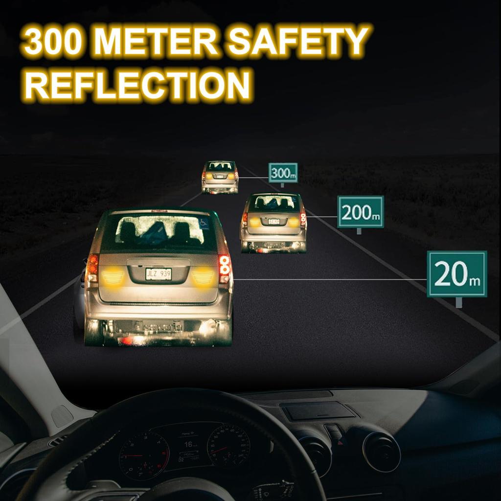 PATIKIL 2 набора светоотражающих полос Ночная высокая видимость Светоотражающая наклейка Водонепроницаемая Предупреждение о безопасности