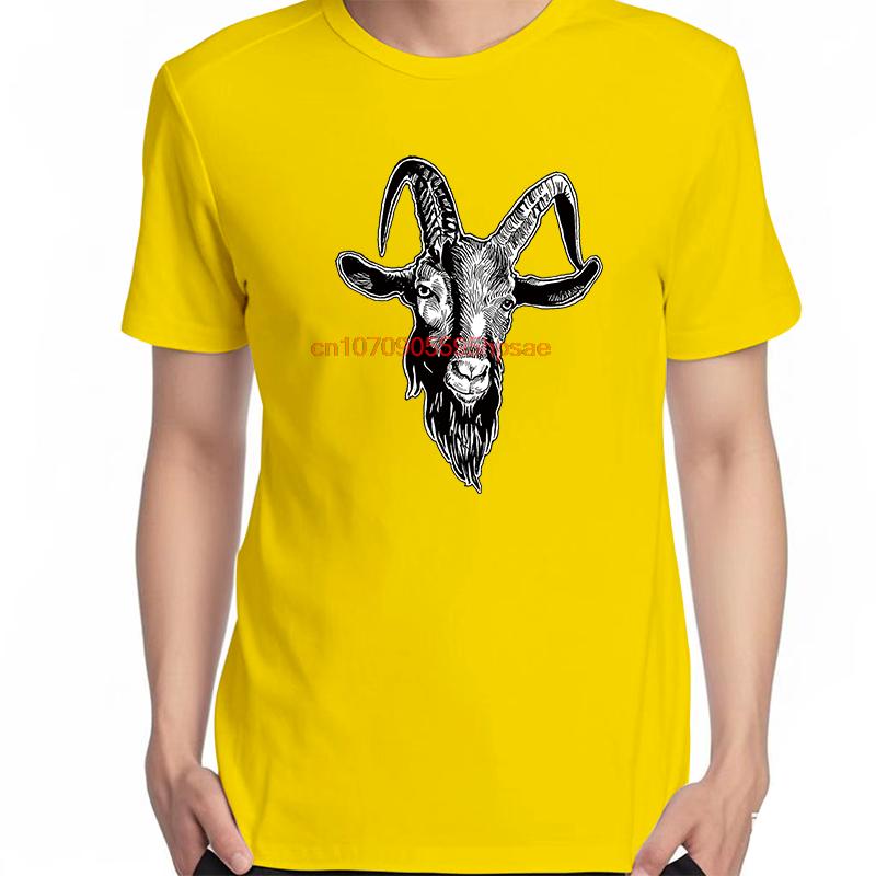 Unisexs Funny Horror Retro Witch Satan Goat Devil Graphic Tshirt Cotton Tops Tees New Arrival