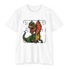 Colorful Frilled Lizard Illustration T-Shirt | Retro Dino Graphic