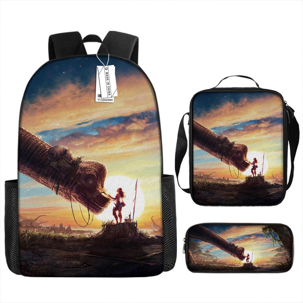 Jurassic Park European and American Retro Schoolbag First Grade~ Fourth Grade Bag Backpack