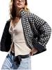 Autumn Winter Women Quilted Color Block Jacket Cotton 2024