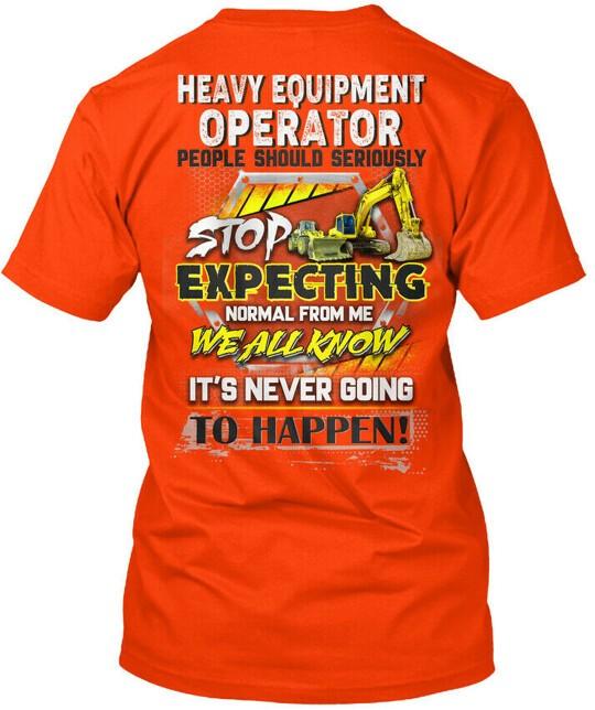Футболка для оператора тяжелой техники, размеры от S до 5XL