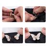 1 Pair Butterfly Waist Buckle For Women Skirt Jeans Adjustable Waist Clip Waist-Narrowing Buttons Metal Pins Clothing Accessories