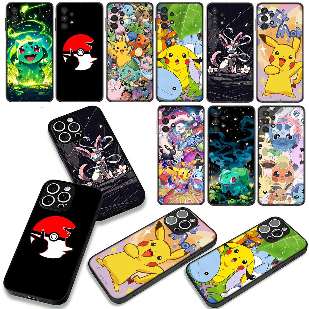 Cute P-Pokemons Bulbasaur P-Pikachus Phone Cover Case for OPPO A18 A16 A17 A38 A54 A40 A60 A80 A78 A79 A57 A55 A96 A15 A12