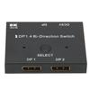 DisplayPort Switch 2x1 1x2 DisplayPort Bidirectional Switcher Support 8K 30Hz 5K 60Hz 4K 120Hz 60Hz for Monitor Laptop