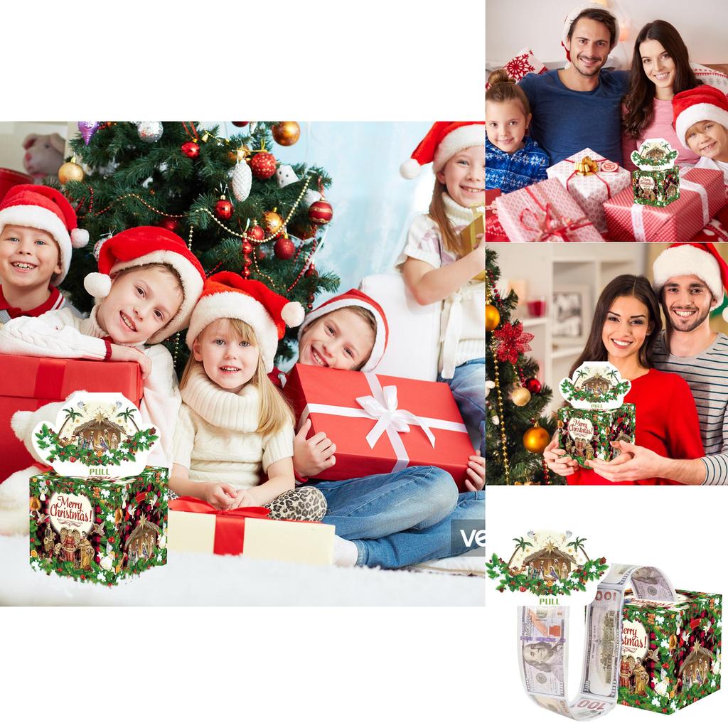 Jesus Christmas Party Decor Box With Paper Material For Festive Gift Giving