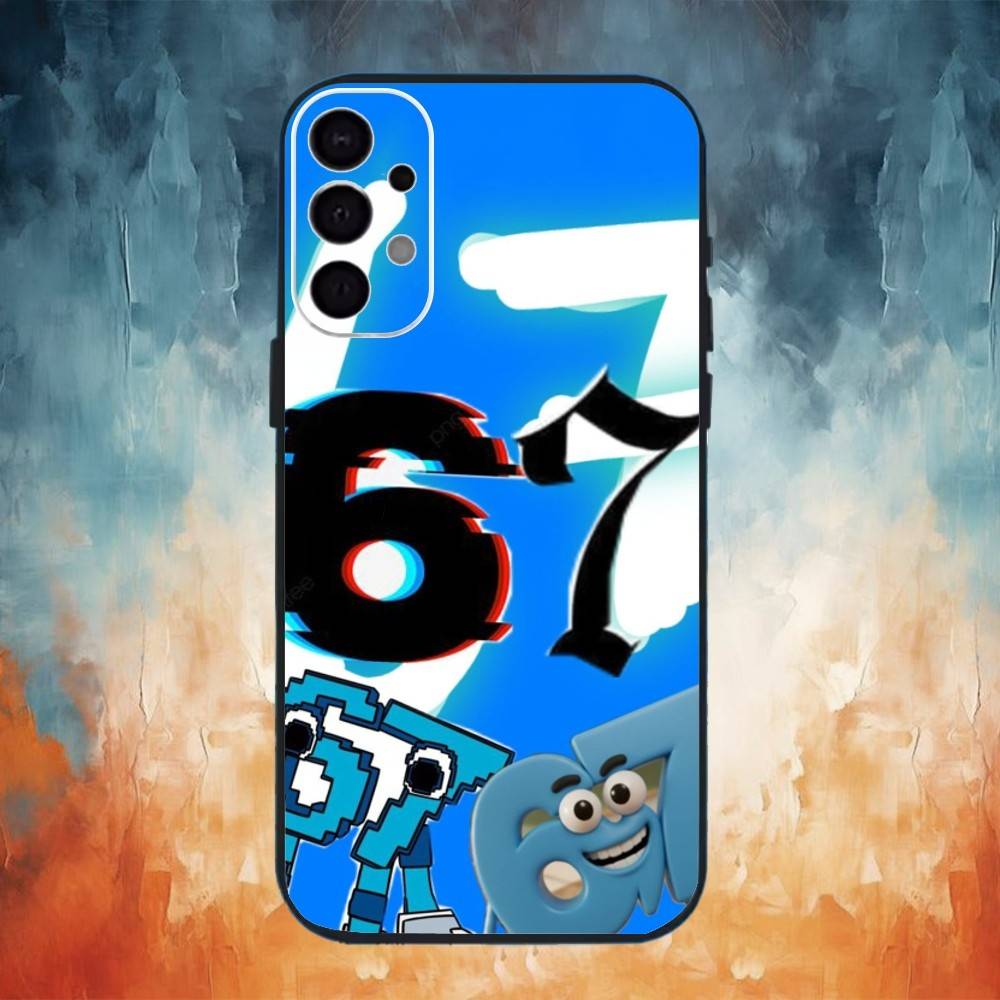 Шесть семь 67 Чехол для телефона Для Samsung S26,25,24,21,22,23,30,20,Ultra,Plus,Fe,Lite Черный Мягкий чехол