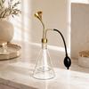 Glass Scent Sampling Bottle with Hand-Operated Bulb and Clear Conical Body for Coffee, Tea, and Perfume Evaluation