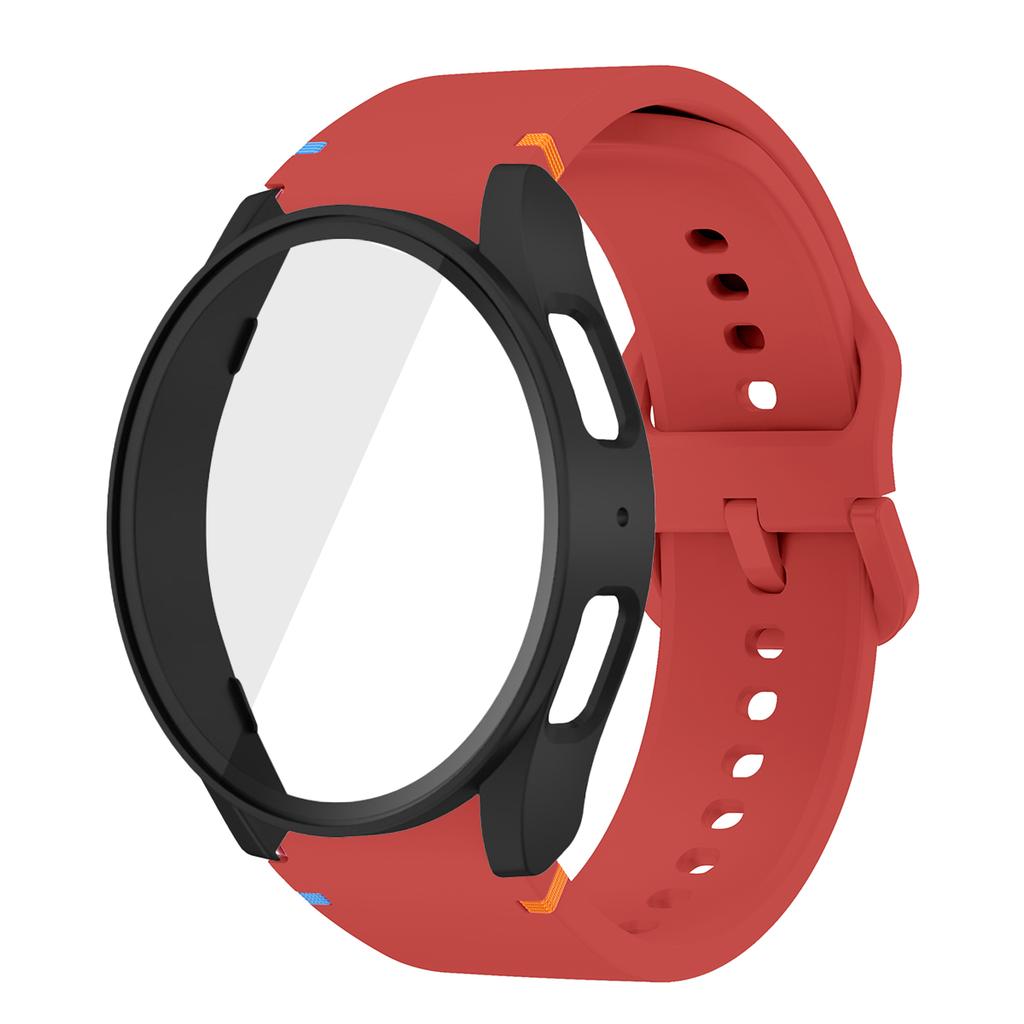 Silicone Strap for Samsung Watch 7 6 5 4 40mm 44mm 5Pro 45mm Band With Case Screen Protector Bumper cover for Wrist Accessories