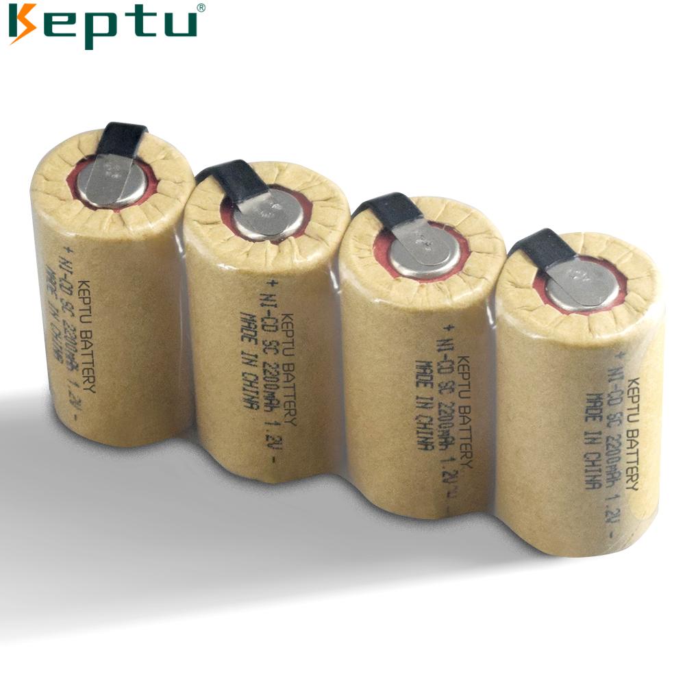 Аккумулятор высокой мощности KEPTU 1,2 В 2200 мАч Ni-CD для отверток и электродрелей – 10C Sub C, долговечный и перезаряжаемый