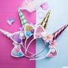 1 Pcs Unicorn Party Hair Hoop Xmas Gift Cat Ear Headband Baby Hairband Hair Hoop Unicorn