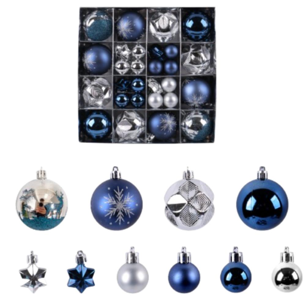 44pcs Shatterproof Painted Christmas Balls Pendant Merry Christmas Decor  Holiday Wedding Party