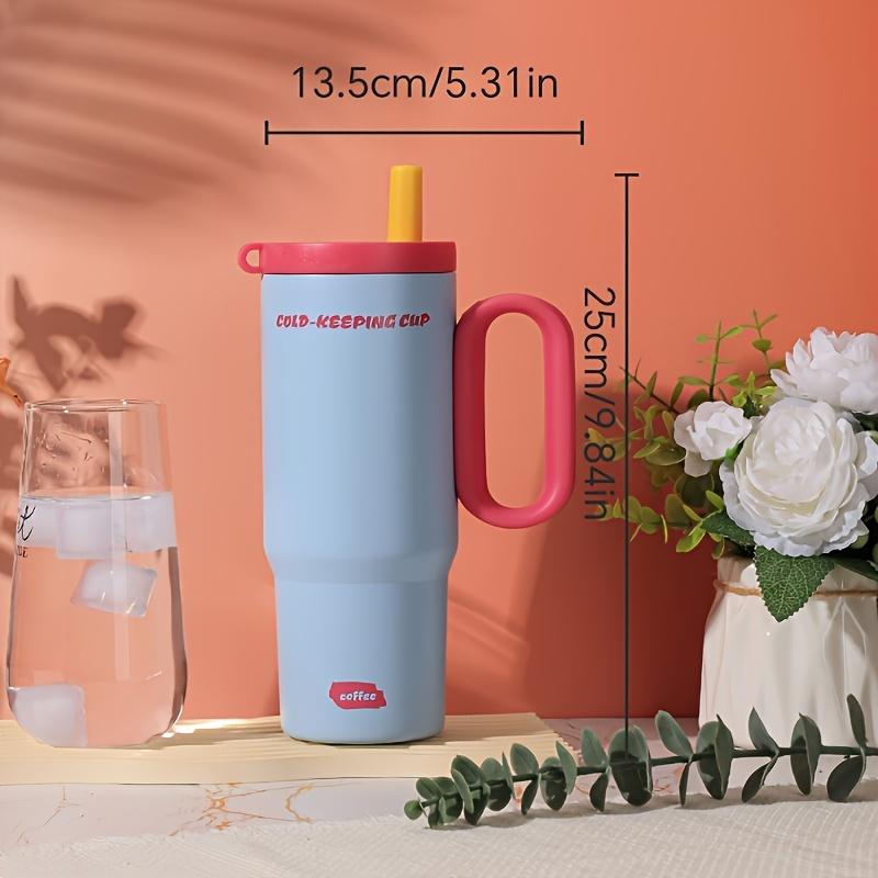 316 Stainless Steel Tumbler Large Capacity Insulated Water Bottle 750mL Vacuum Thermal Coffee Mug Car Cup With Straw Cold Hot Keeping Cup