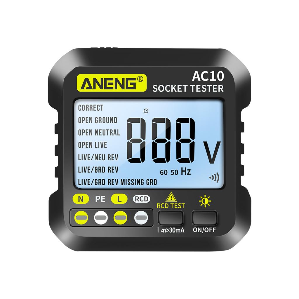 Aneng AC10 Digital Socket Tester Household Plug Detector Polarity Phase Check Voltmeter