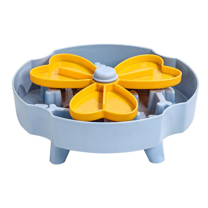 Anti Choking Dog Slow Food Bowl Interactive Durable Cat Bowl Puzzle Toy Rotating Anti Slip Pet Feeding Toy Pet Food Dispenser