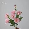 3Pcs Artificial Lisianthus Flowers Elegant Pink Lifelike Fake Eustoma Silk Flowers Wedding Floral Decoration Anniversaries Gifts