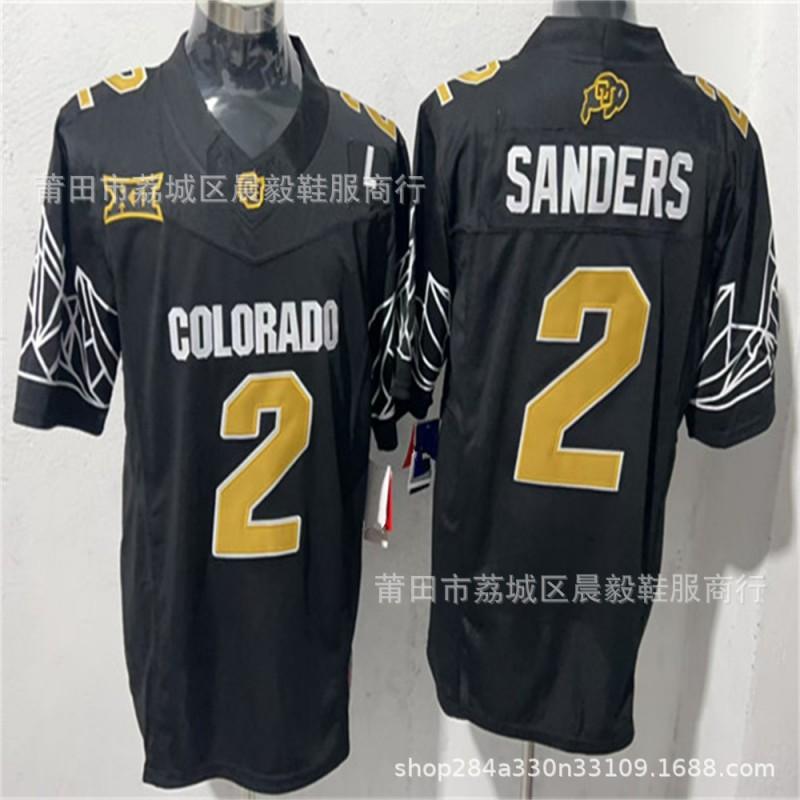 Mens Colorado Buffaloes Football Jersey Training Uniform Cotton Blend Embroidered Team Sports Rugby Apparel