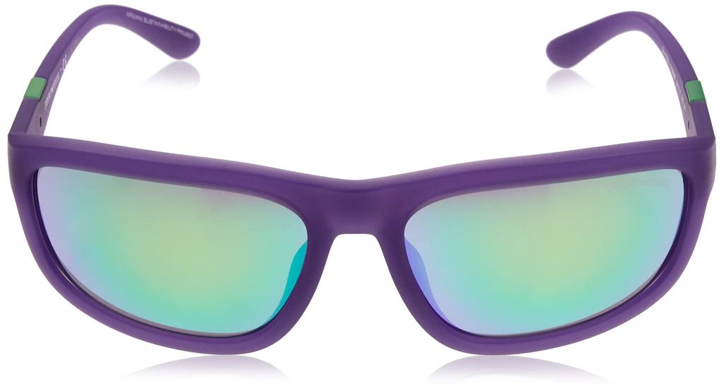 Солнцезащитные очки EA4183U Матовый фиолетовый Зеленая зеркальная линза 64 [Emporio Armani] Опал/Серый