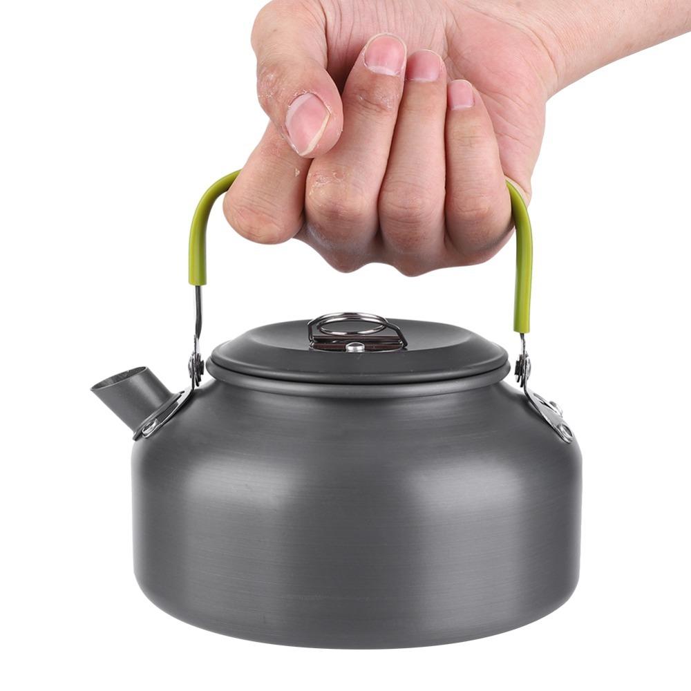 Compact Camping Kettle Aluminum Alloy Outdoor Teapot Durable Coffee Pot  Picnic Outings