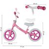 Childrens 12 Inch Balance Bike EVA Wheels Pink and White