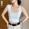 Stylish Elegance Fashion Female Casual Vest H351 Short Camisole Undershirt Female Summer Inside The Work Word Sleeveless Bottoming Outside The Tops