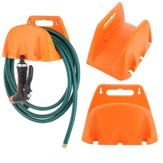 Пластиковый держатель шланга с направляющей, настенный компактный держатель для орошения сада, прочный пластиковый держатель для труб, стеллаж для хранения