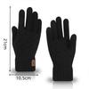 1pair Winter Touch Screen Protector Warm Gloves Fleece-Lined And Thickened Cold-Proof Snow Gloves Camel Wool Cycling Knit Glove