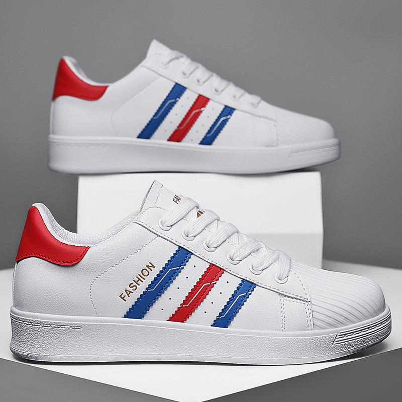 Мужчины Женщины Кроссовки Повседневная Мужская Обувь Дышащие Кроссовки Модные Кожаные Белые Кроссовки