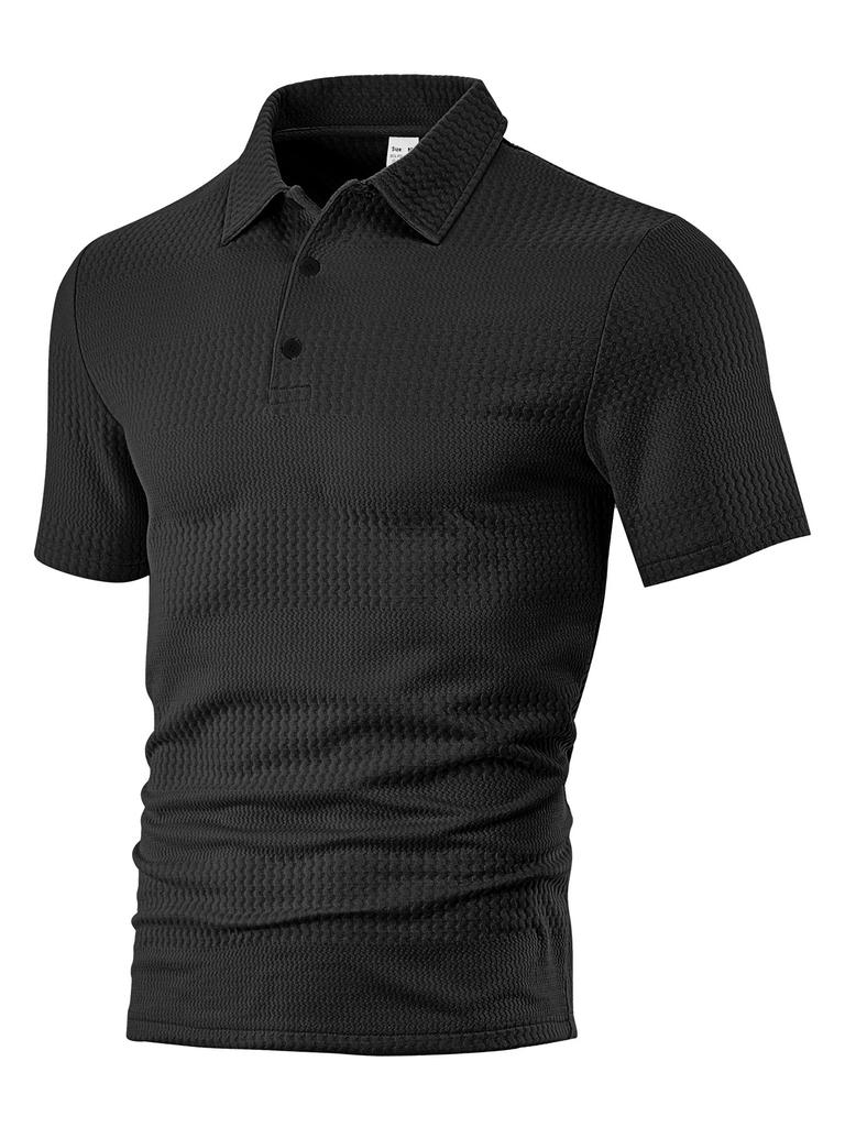 Fashion year European and American men's clothing new spot summer loose casual lapel jacquard short-sleeved polo shirt